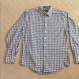 Men's Blue Checkered Shirt Tall Trim fit